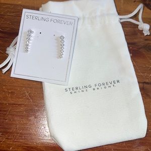 NWOT Sterling Forever CZ earrings